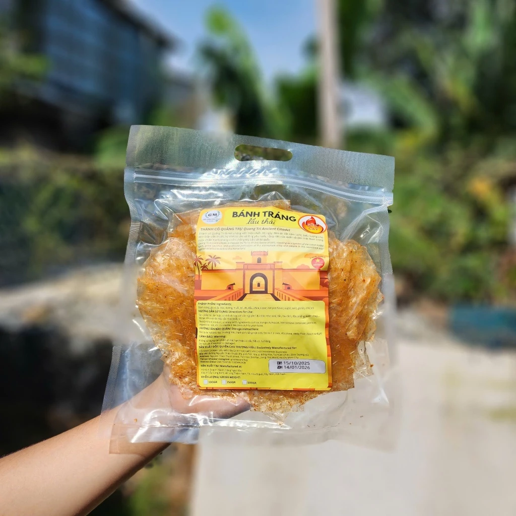 Gấu Mèo (ガウメオ) ヴィーガンライスペーパーチップス - ピリ辛タイスキ風味 250g