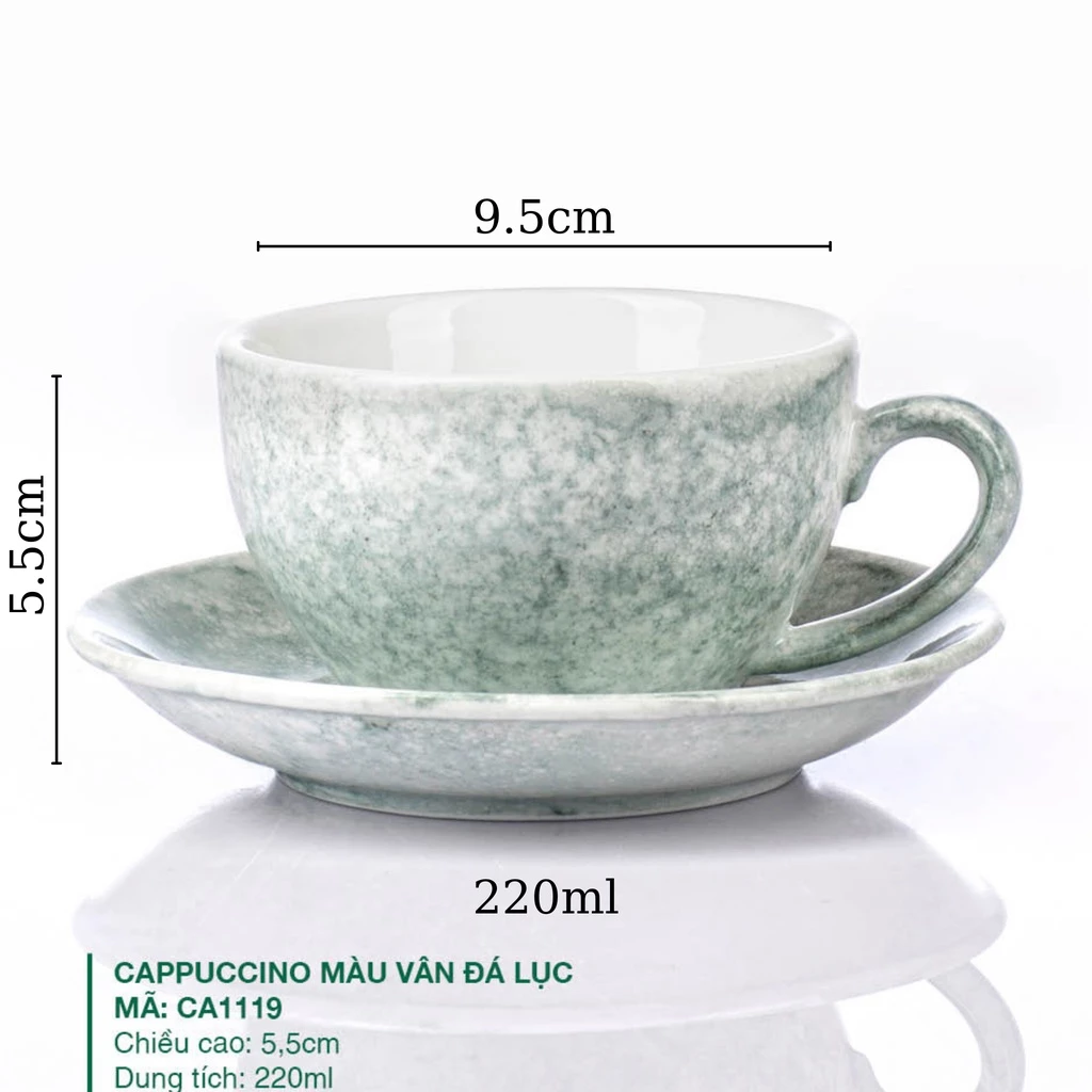 バッチャン焼き 本物 220ml マーブルストーングレーズ カプチーノカップ - 独創的な石目模様