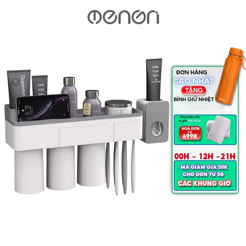 ブラシホルダー クリームディスペンサーボックス付き 壁掛け OENON