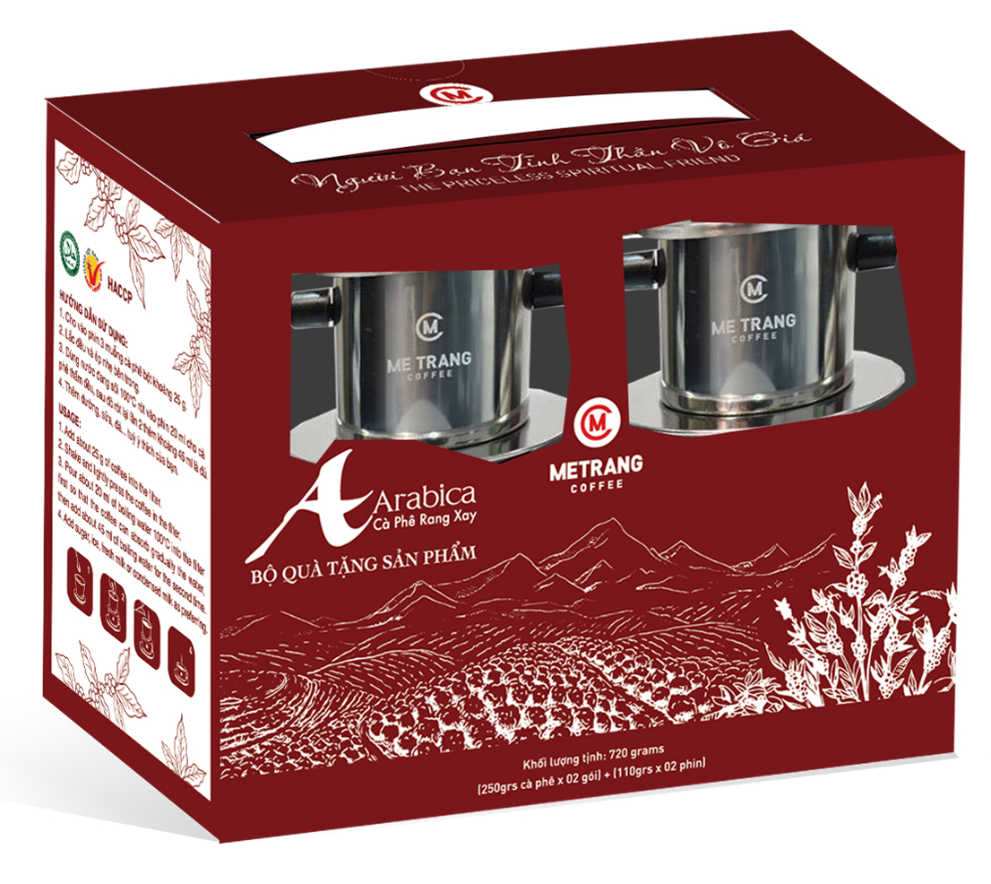 ギフトセット コーヒー豆&ステンレスフィルター2個付き 100%アラビカ豆  500g パウダー METRANG