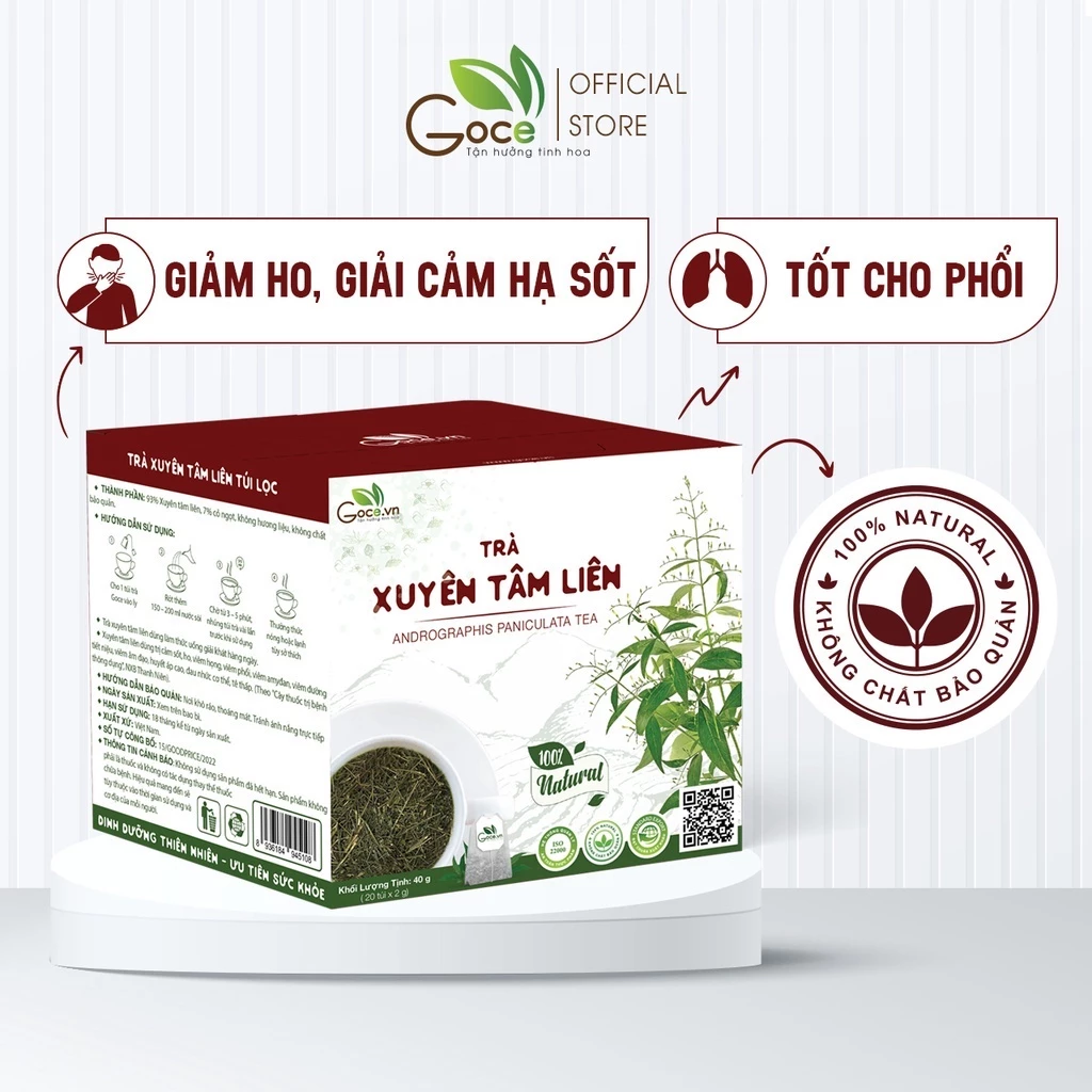 Goce センシンレン ティーバッグ 40g (2g×20袋) - 天然ハーブで免疫力UP！