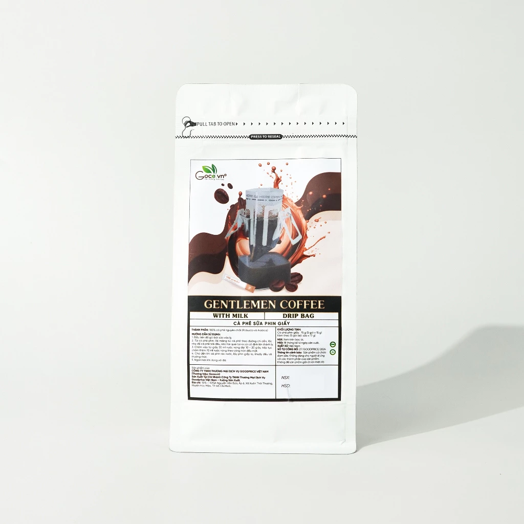 Goce ジェントルマンコーヒー ミルク入りドリップバッグコーヒー (メンズ) - 160g
