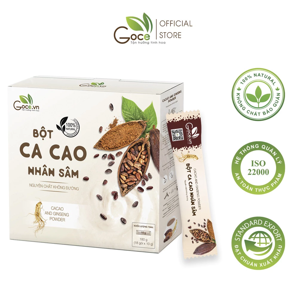 ゴーチェ高麗人参ココアパウダー – 180g (10g×18袋)