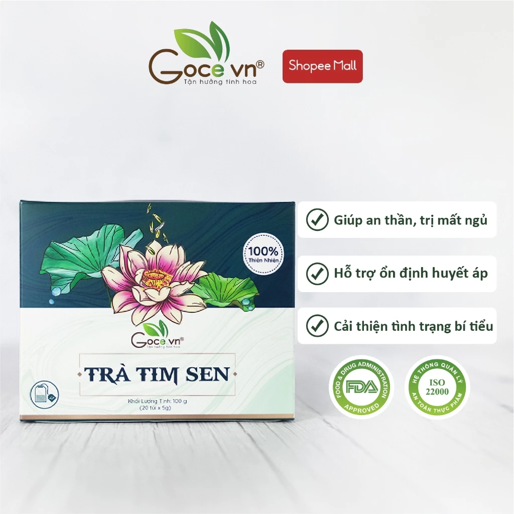 Goce 蓮芯茶（蓮の実の芽茶）ティーバッグ - 清熱・安眠サポート