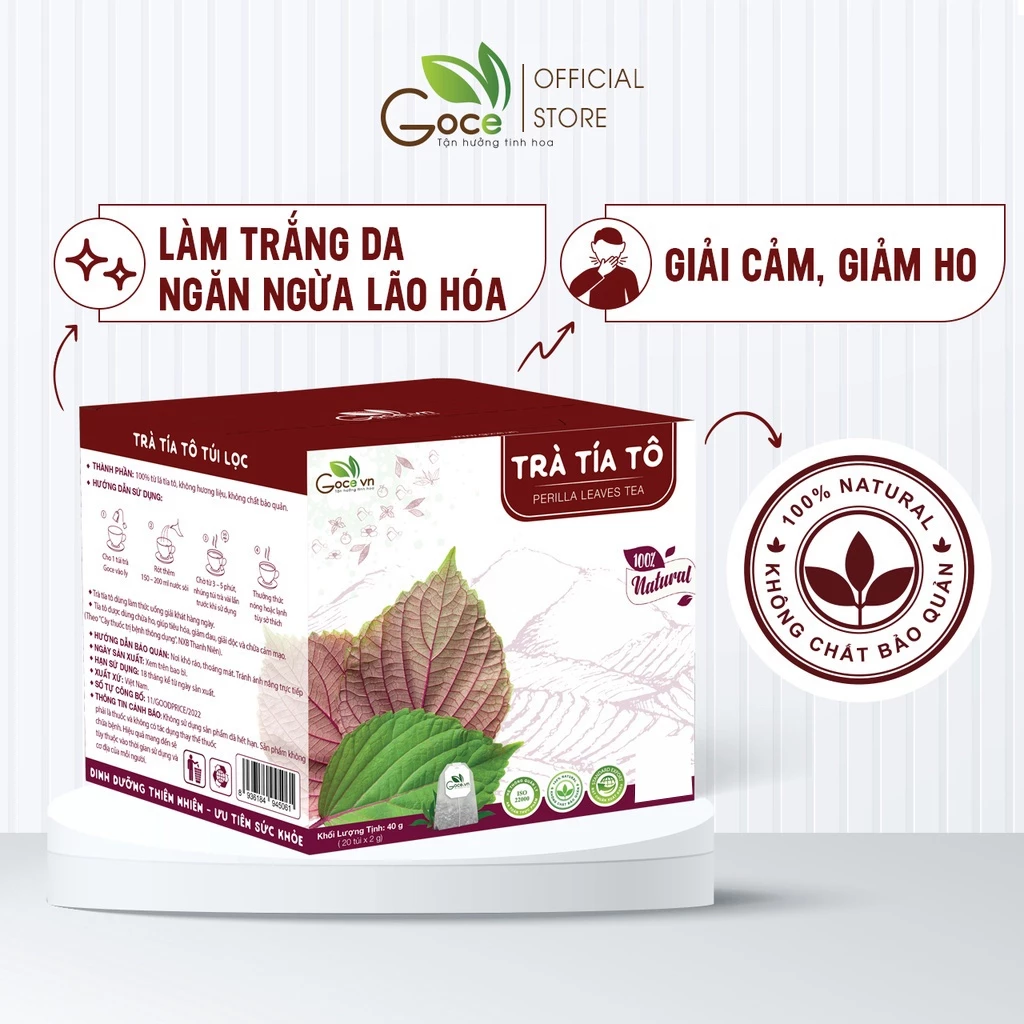 Goce シソ茶ティーバッグ - 40g (2g x 20袋)