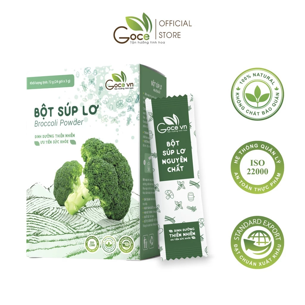 ゴーセ 純粋ブロッコリーパウダー - 72g (3g x 24袋)