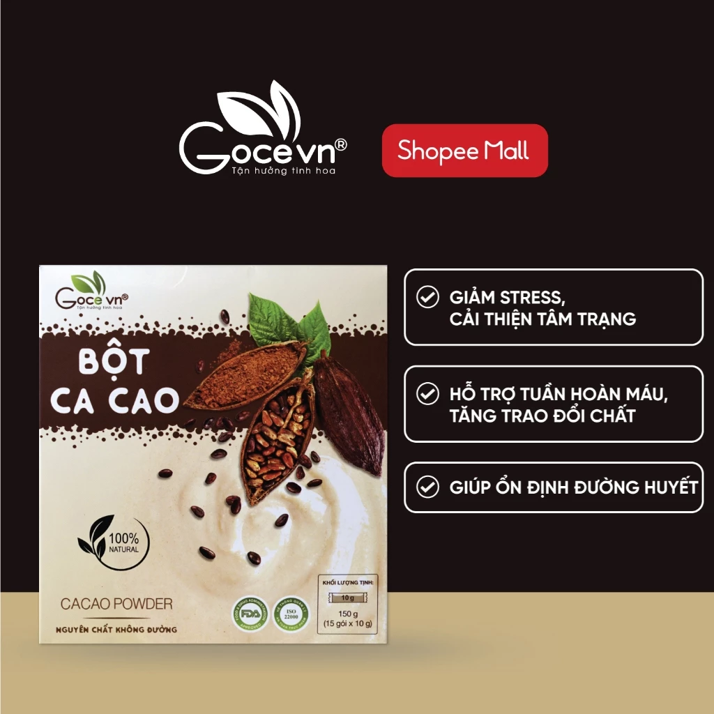 ゴーチェ 純粋カカオパウダー - 150g (10g×15袋)