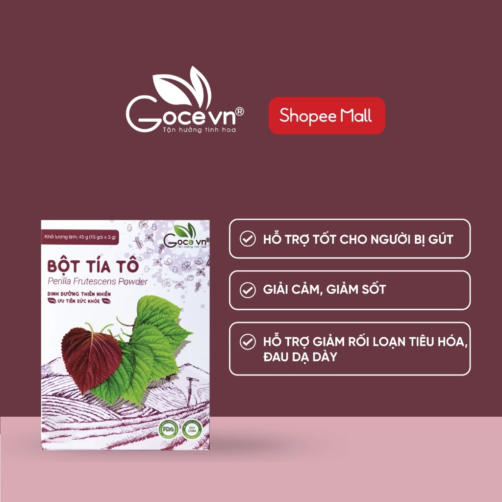 GOCE 純粋シソパウダー 45g (15袋入) | 自然の恵み、万能ハーブで健康と美容をサポート