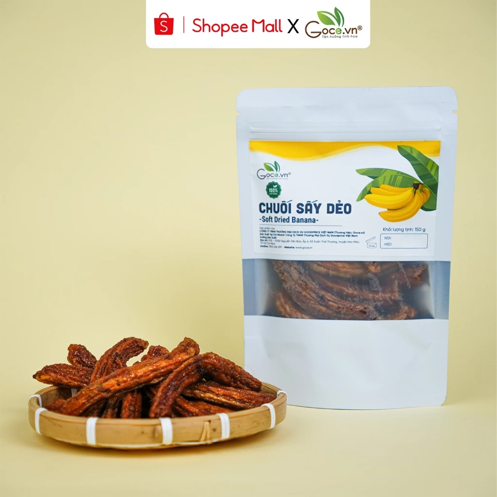 Goce ソフトドライバナナ 150g - 丸ごと乾燥バナナ、美味しいヘルシースナック
