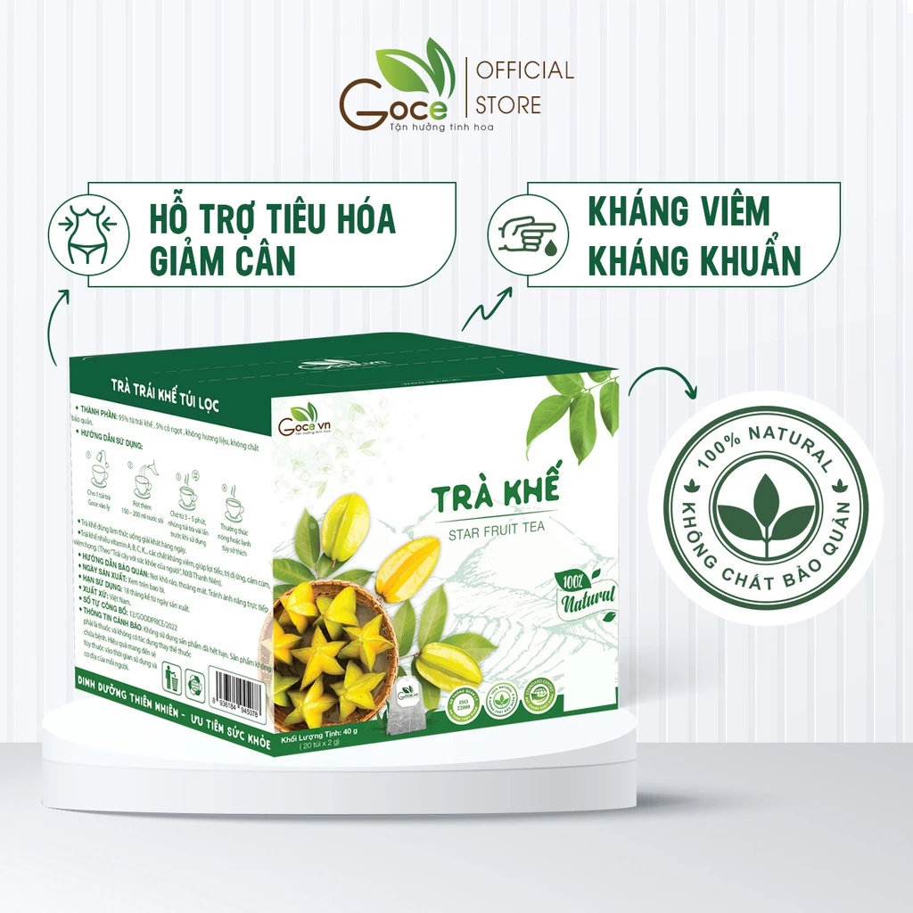 Goceスターフルーツティーバッグ – 消化と美肌をサポート