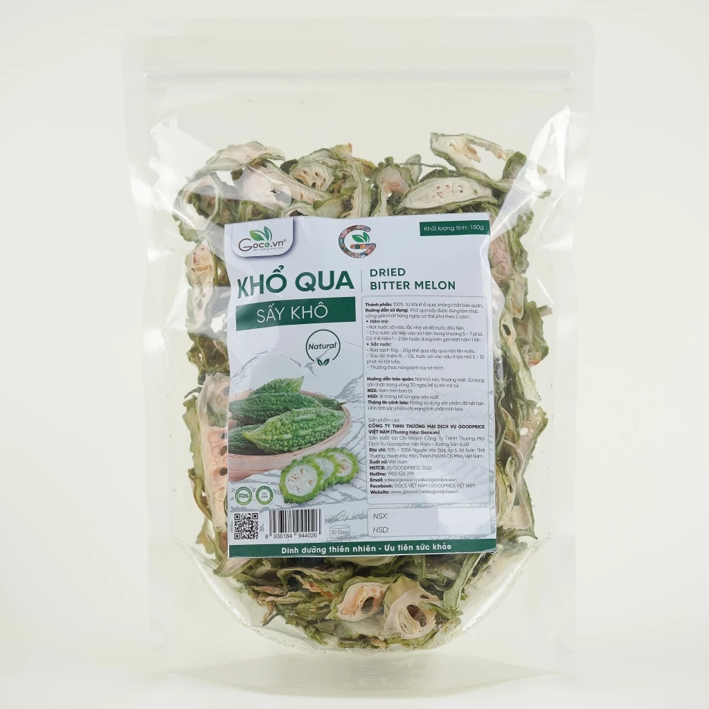 Goce.vn 高級低温乾燥 ゴーヤ（苦瓜）ドライチップス 150g