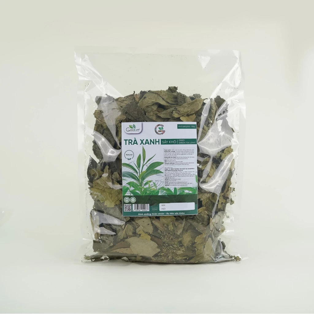 Goce.vn 高級フリーズドライ緑茶葉 – 100gパック