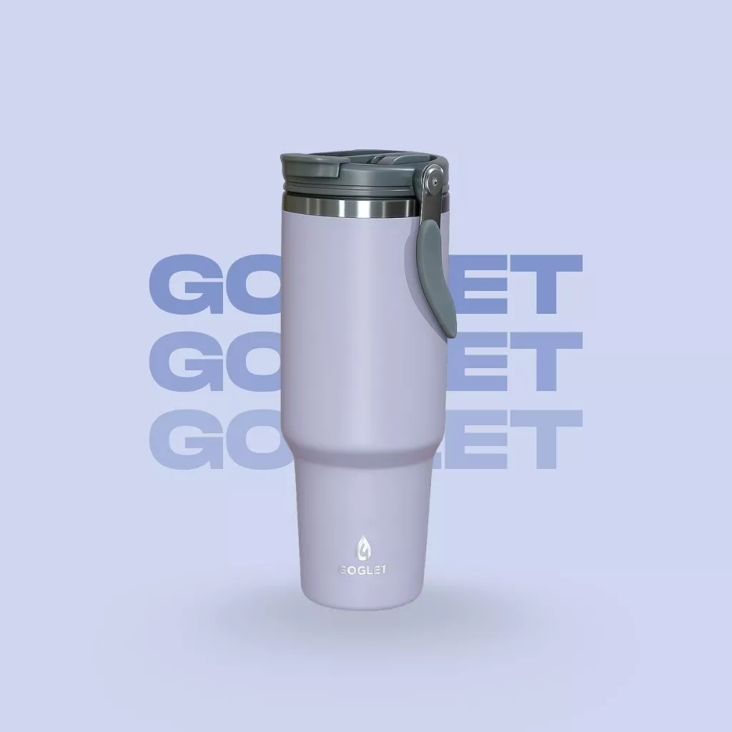 GOGLET – ハンドル付き高性能保温保冷ボトル 950ml ラベンダーパープル