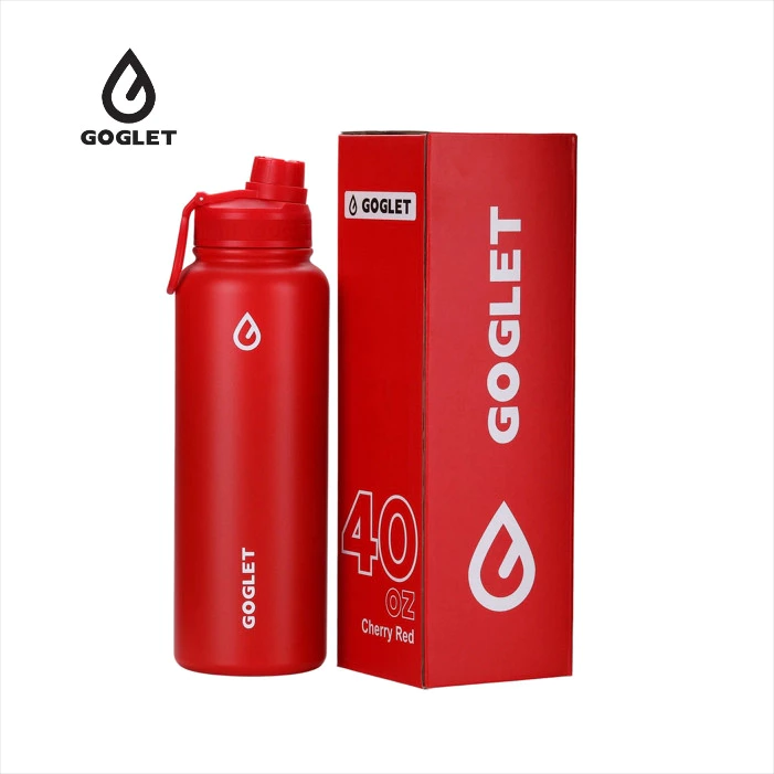 GOGLETスポーツ真空断熱ボトル 950ml - 長時間保冷、ホットトレンドのお手頃価格、チェリーレッド