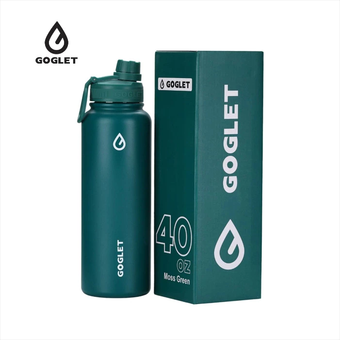 GOGLET スポーツ保冷ボトル 950ml (モスグリーン) – 長時間保冷、人気トレンドのお手頃価格