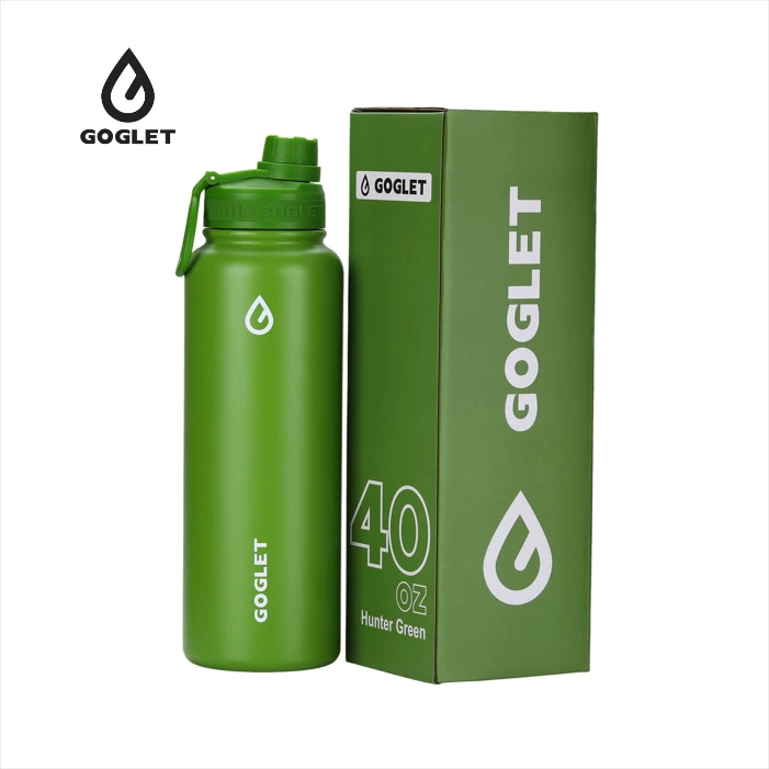 GOGLETスポーツ魔法瓶 – 長時間保冷、650ml、フォレストグリーン
