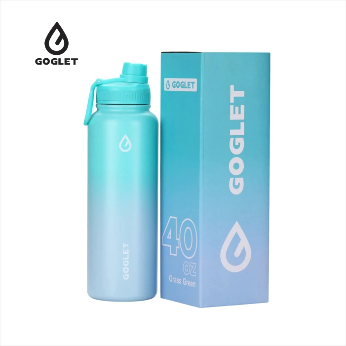 GOGLETスポーツ保冷水筒 650ml - 鮮やかなグリーンで長時間冷たさキープ！