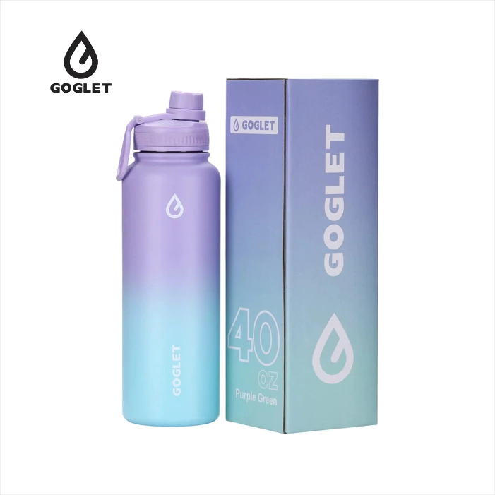 GOGLET スポーツ用魔法瓶 – 長時間保冷・保温、650ml、ブルーバイオレットカラー
