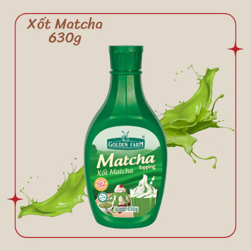 ゴールデンファーム 抹茶ソース 630g – ドリンク＆デザート用抹茶トッピング