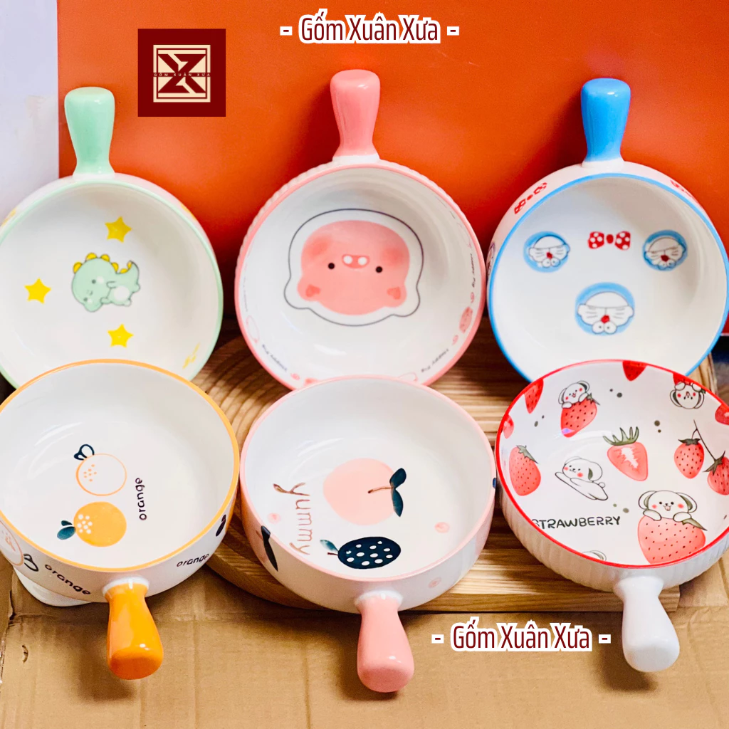 Gốm Xuân Xưa 2024年新作 おしゃれなセラミックラーメン丼セット | モダン食卓を彩る可愛い陶器食器