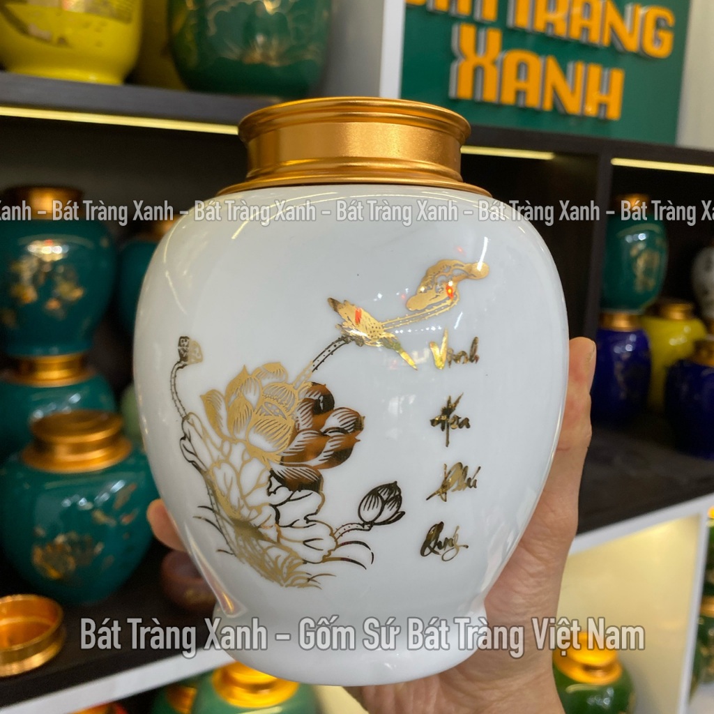 バットチャン VHPQシリーズ 茶筒 密閉蓋 中サイズ Bát Tràng