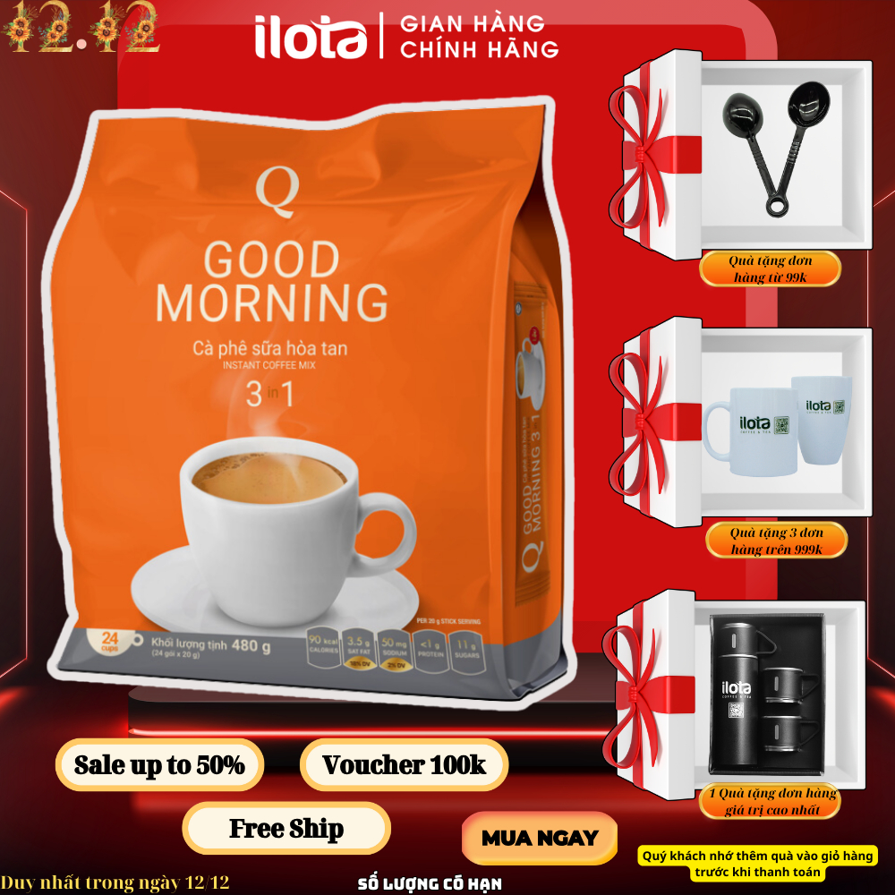 インスタントミルクコーヒー Goodmorning フィルターバッグ 20gx24袋 ilota
