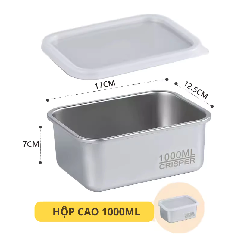 Gorilla Chef 1000ml ステンレス製保存容器 - 食品安全、耐久性抜群