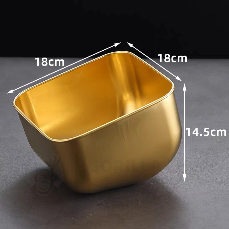 ゴリラシェフ 18cm ステンレス製調味料・野菜保存容器 - 食卓を彩るディスプレイボックス