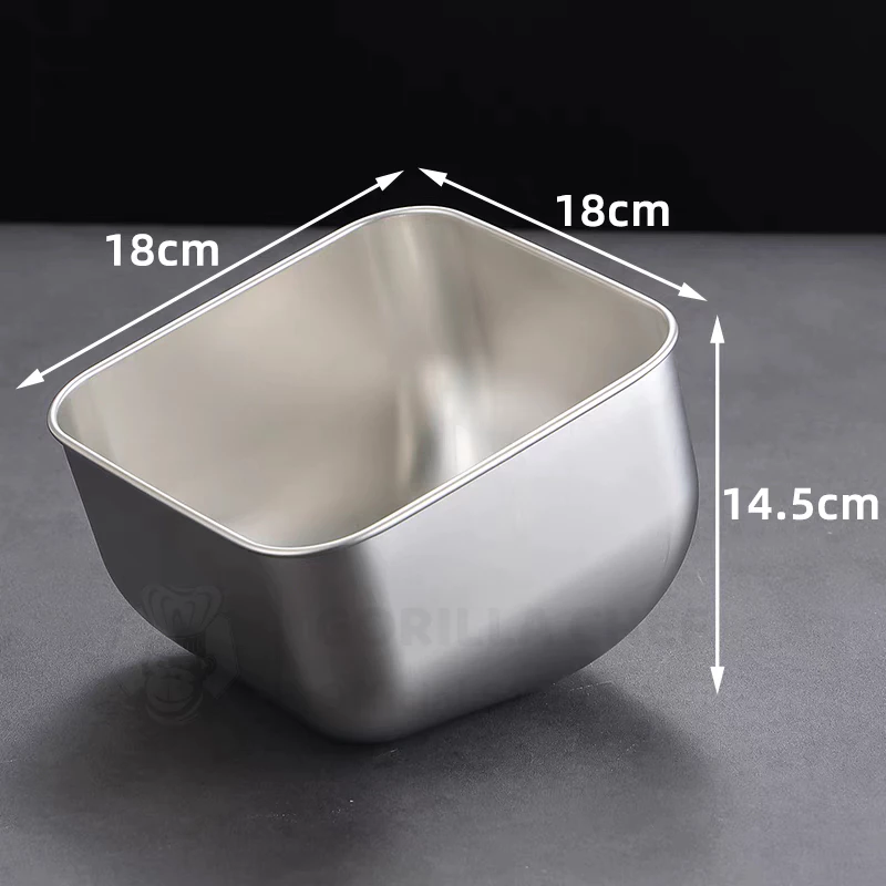 GORILLA CHEF 18cm ステンレス製調味料・野菜保存容器 卓上ディスプレイに最適