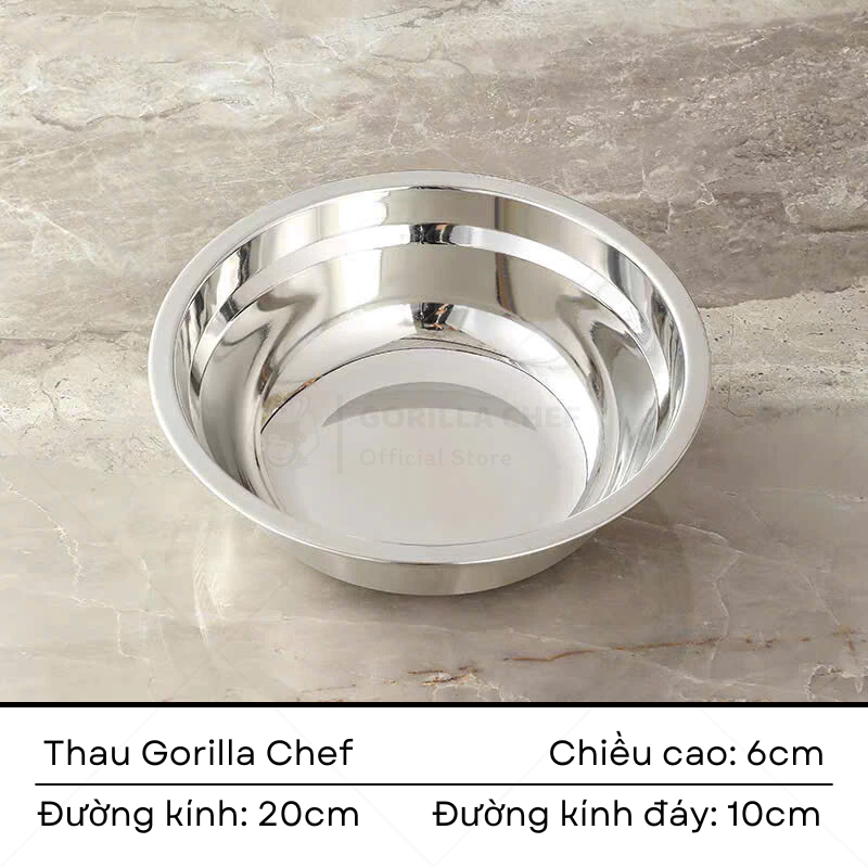 ゴリラシェフ 20cm 多機能ステンレスボウル - 全コンロ対応 調理可能