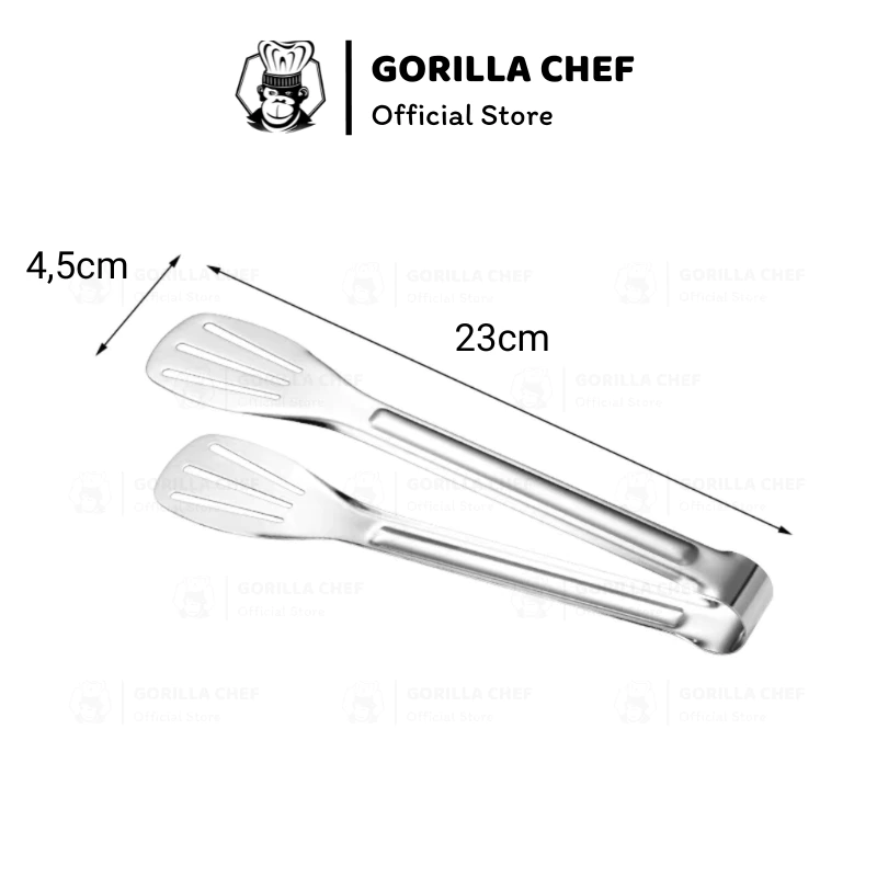 GORILLA CHEF 23cm ステンレス製 万能スクエアフードトング