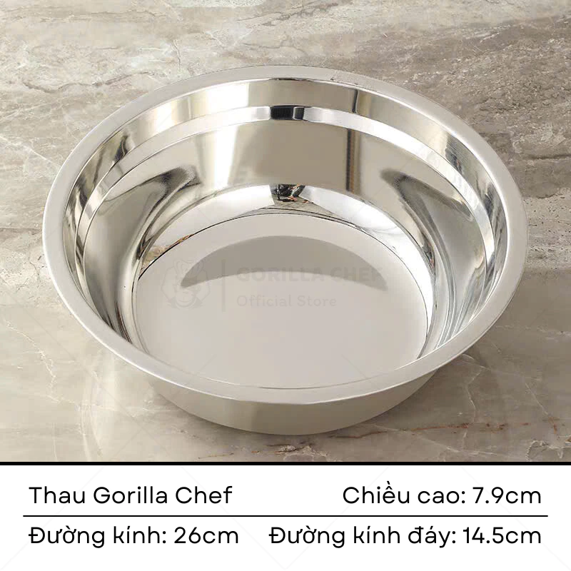 Gorilla Chef 26cm オール熱源対応 多機能ステンレスボウル（調理可能）