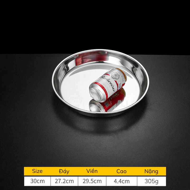 GORILLA CHEF 30cm 平底ステンレスプレート 蒸し・オーブン調理対応 多機能皿