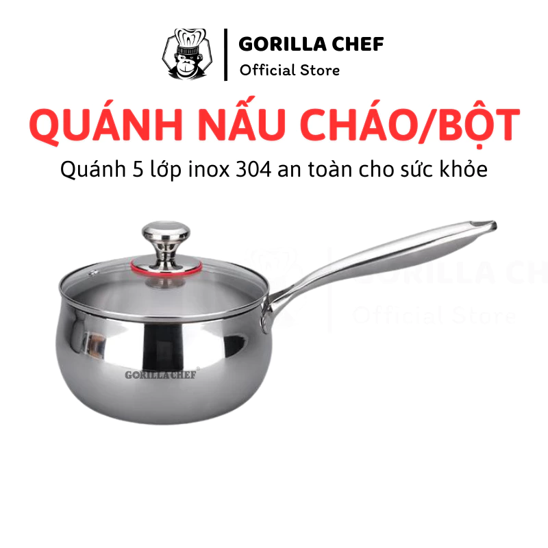 Gorilla Chef 離乳食専用 5層304ステンレス鍋 – 全熱源対応 赤ちゃんの健やかな成長をサポート