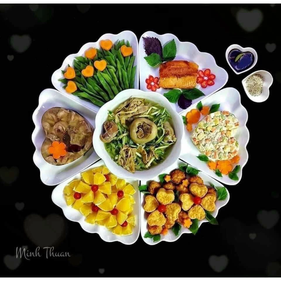 バッチャン焼き ゴースー ひまわり柄 7点食器セット (上質・厚手)