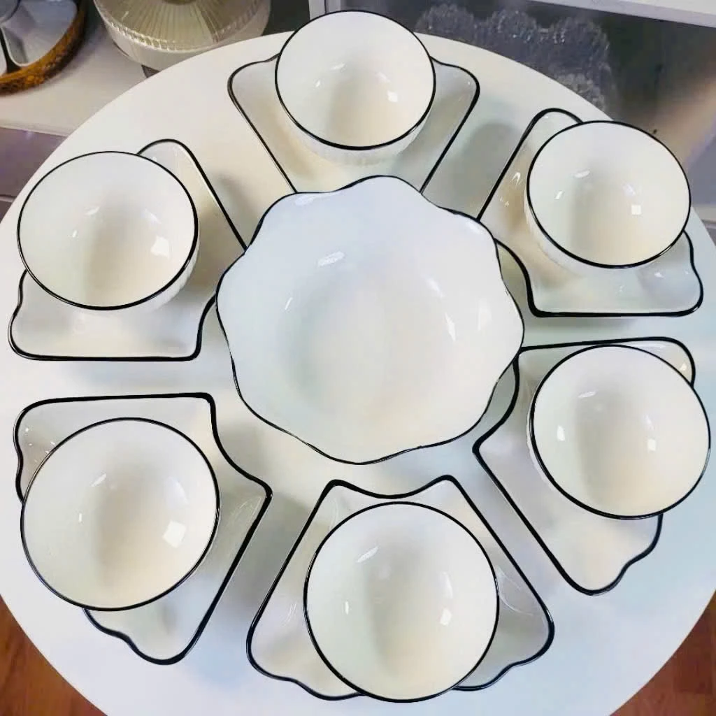 ゴースーブランド バッチャン焼き サンフラワー柄食器セット【7点/15点】美しく輝く釉薬