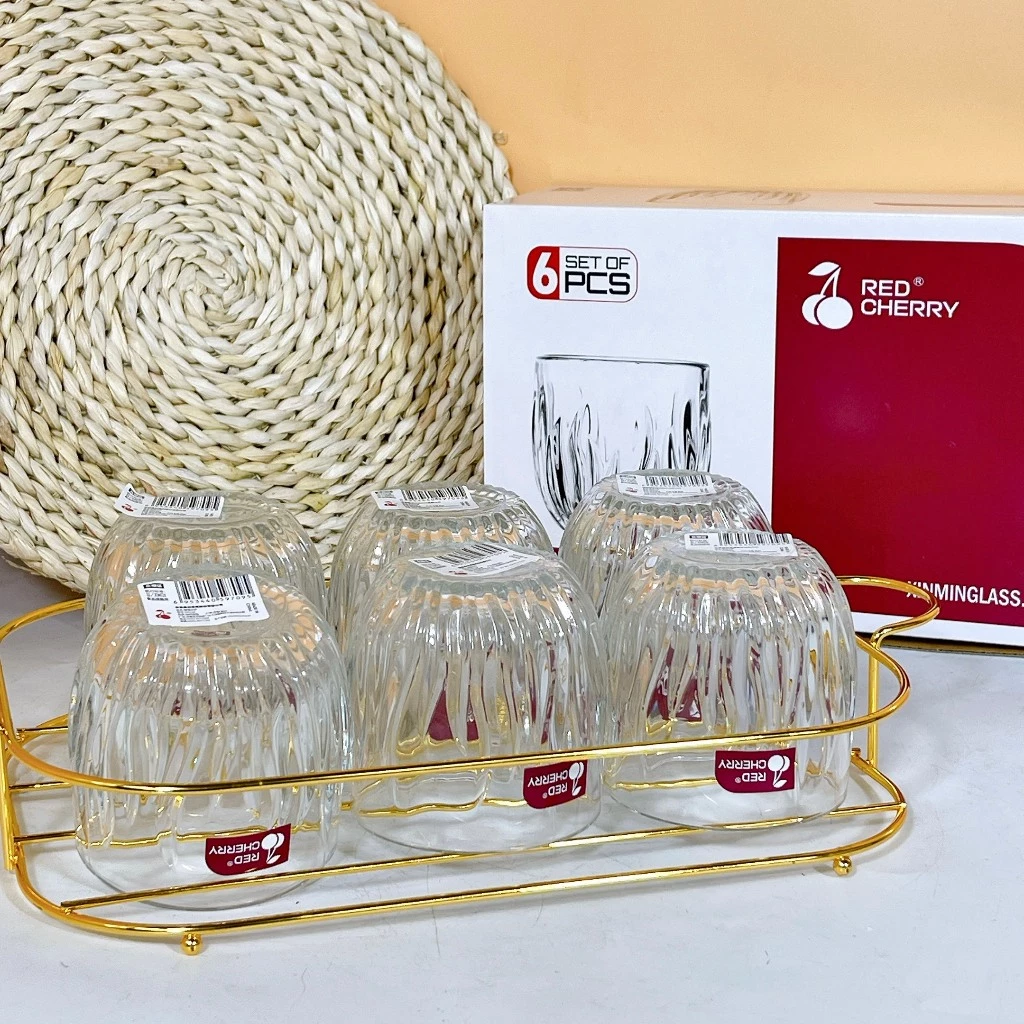 ゴースー (GOSU) ブランド XM21B 高品質 透明グラスセット 6個入り - エレガントで輝くデザイン