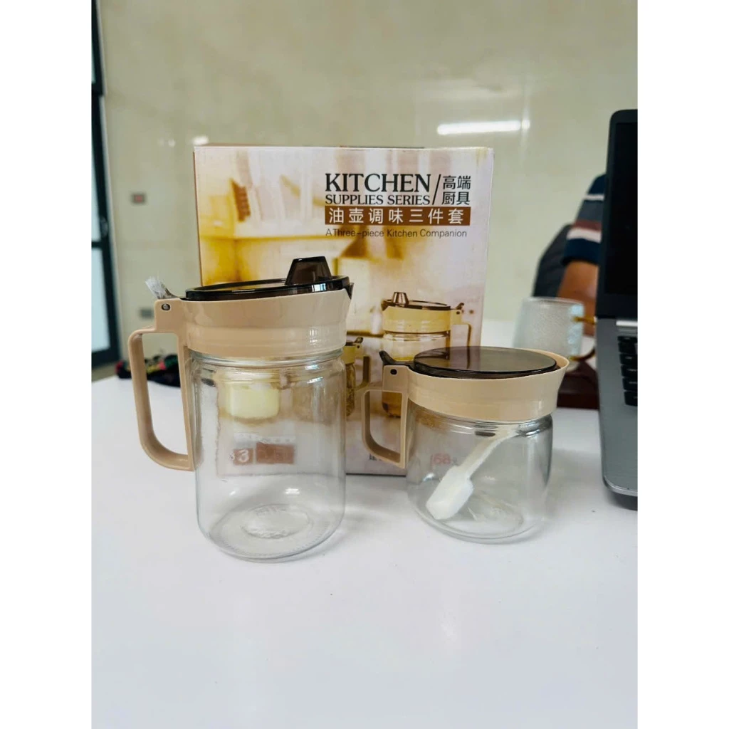 Gosu ガラス製調味料入れ 3個セット | キッチンを彩るスパイス収納