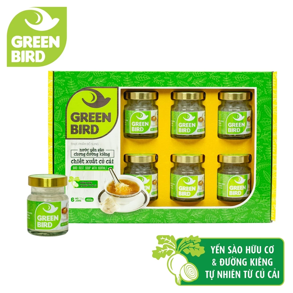 Green Bird 甜菜糖使用 燕の巣ドリンク 72g×6本 ギフトセット 糖質オフ 健康・美容サポート