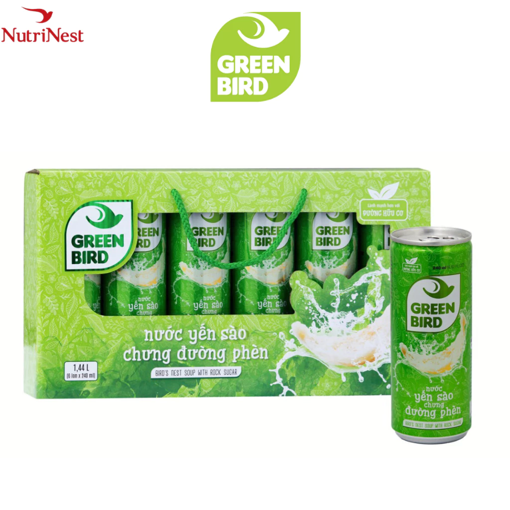 Green Bird 免疫力強化 燕の巣ドリンク ロックシュガー仕立て 240ml x 6缶 ギフトセット