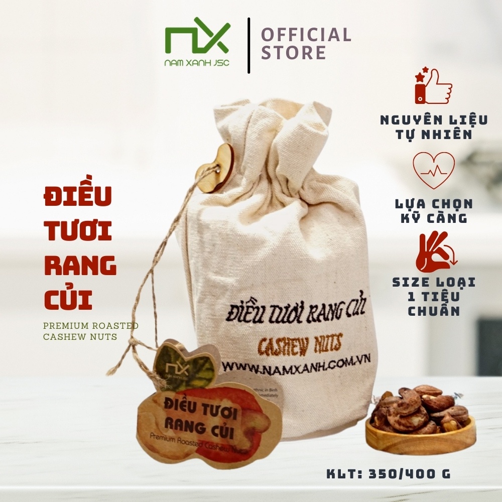 プレミアムローストカシューナッツ 350g (400g) Nam Xanh