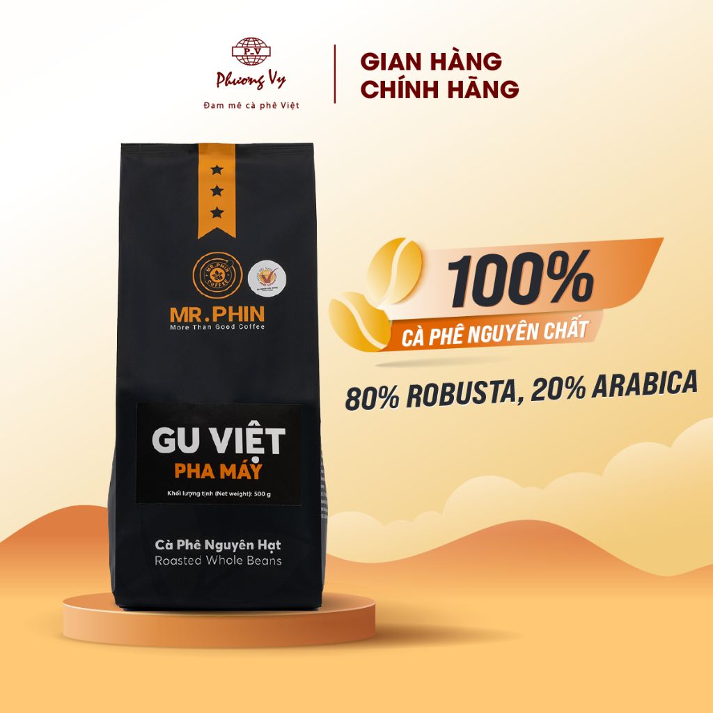 Gu Viet ピュアコーヒーマシンで淹れた 500g は、中程度の濃い味、軽い脂肪、バランスの取れた後味です。フィンコーヒー - 豆全体