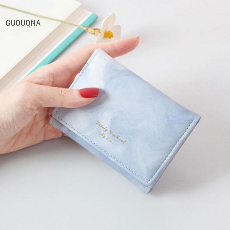GUOUQNA コンパクト レディース財布 韓国スタイル ミニマル 11×9cm GUOUQNA