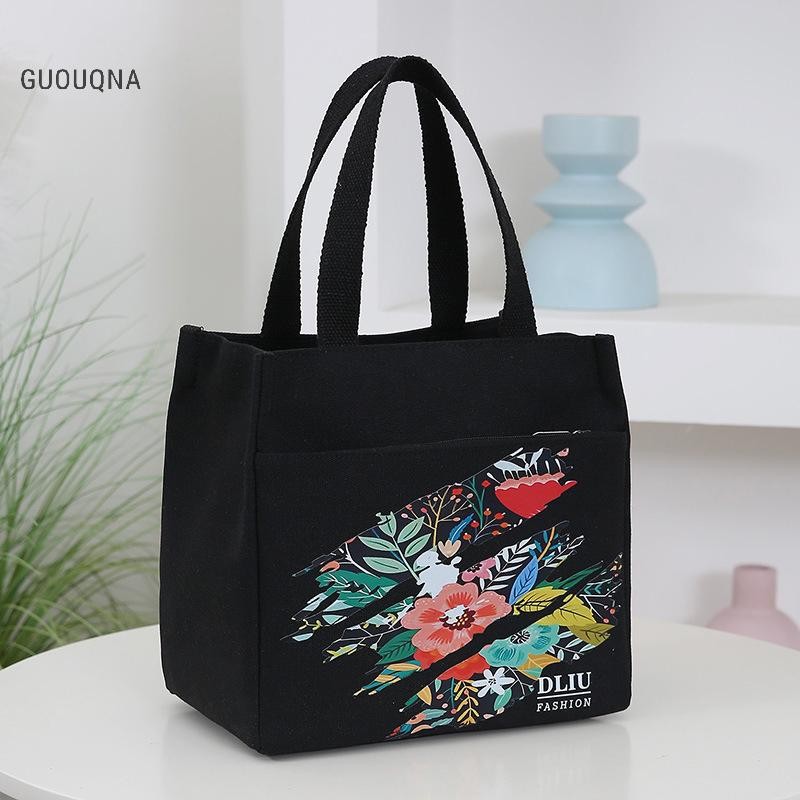 グオクナ フラワーデザイン ランチバッグ 大容量多機能オフィス用 15L Guouqna