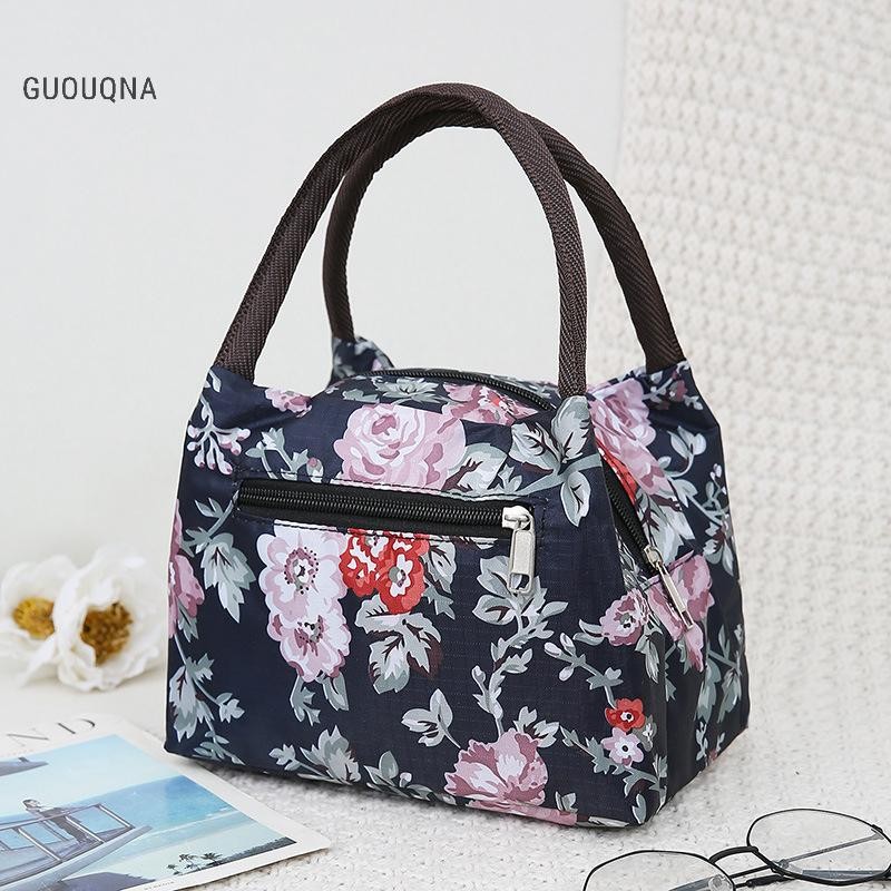 Guouqna ランチシリーズ 保温ランチバッグ 防水オックスフォード 大容量 Guouqna