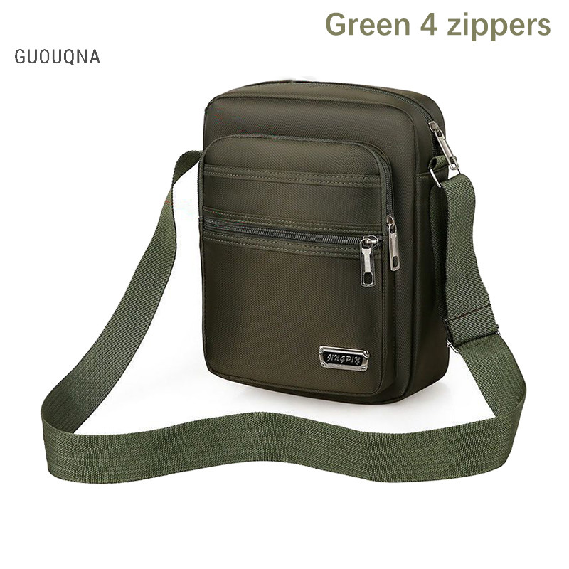 Guouqna メッセンジャー ナイロンショルダーバッグ 4ポケット防水 30L Guouqna