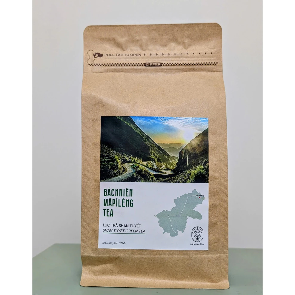 ハザン省マーピーレン古樹シャントゥイエット緑茶 1芽1葉 – 百年山 (バクニエンサン) – ECOFARM 200g