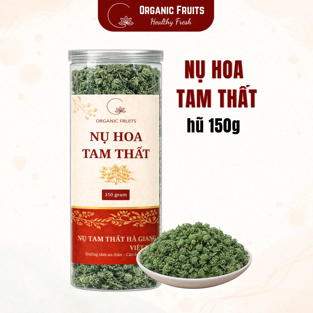 ハザン産 田七人参の蕾（乾燥）最高級品 180g瓶入り - 質の高い睡眠をサポート、香り高く小粒で砕けにくい