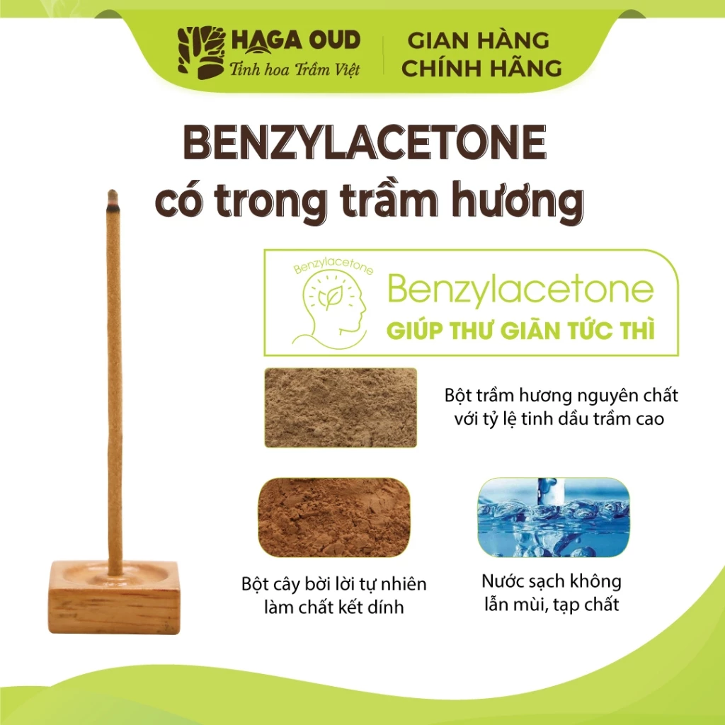 HAGAアガーウッドスティック香 (6mm) - 高級スティックインセンス 9cm/10本 - お香立て付き