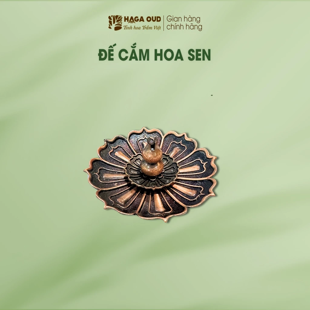 HAGA蓮デザイン 高級金属製お香立て 瓢箪（ひょうたん）付き - 線香・渦巻香両用